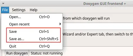 保存Doxyfile配置文件